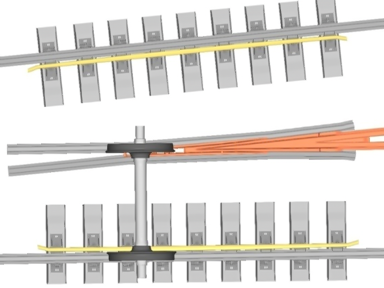 Моделирование взаимодействия конструкции стрелочного перевода и колес грузового вагона с различным уровнем износа гребня